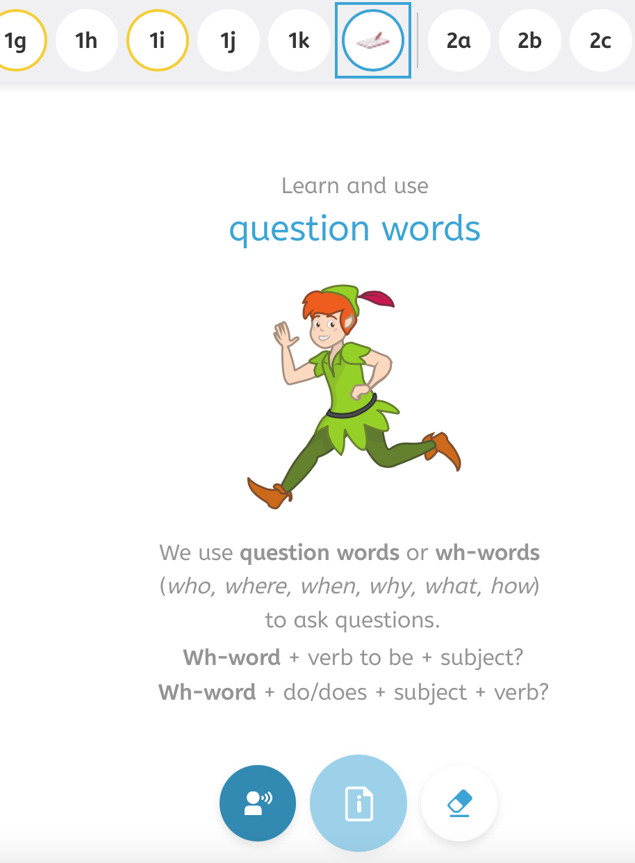 Ejercicio de inglés en Snappet: arrastrar la palabra que falta
